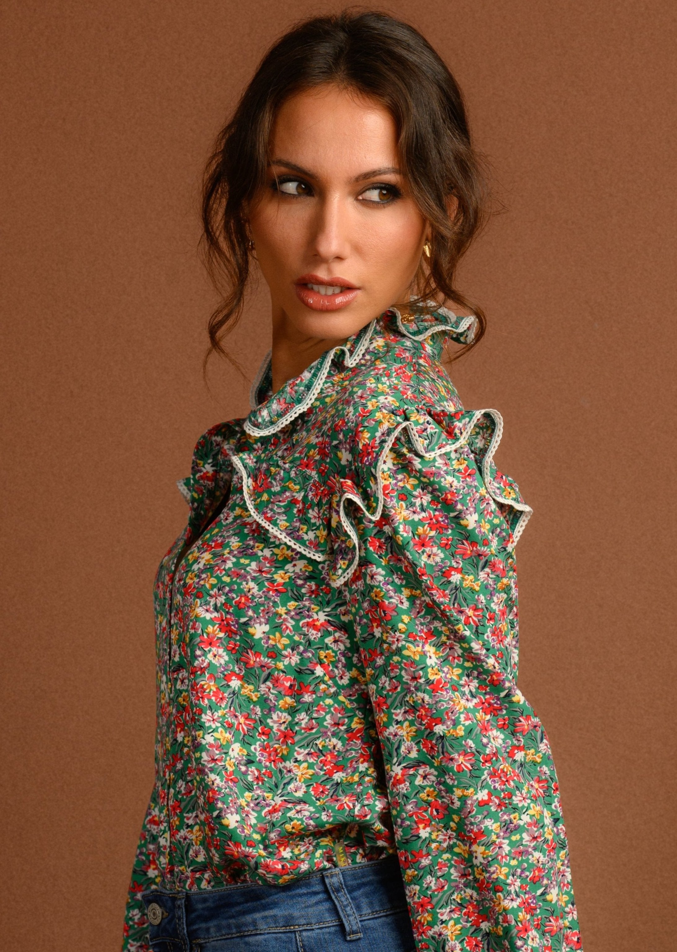 BLUSA ELIA FLORAL VERDE