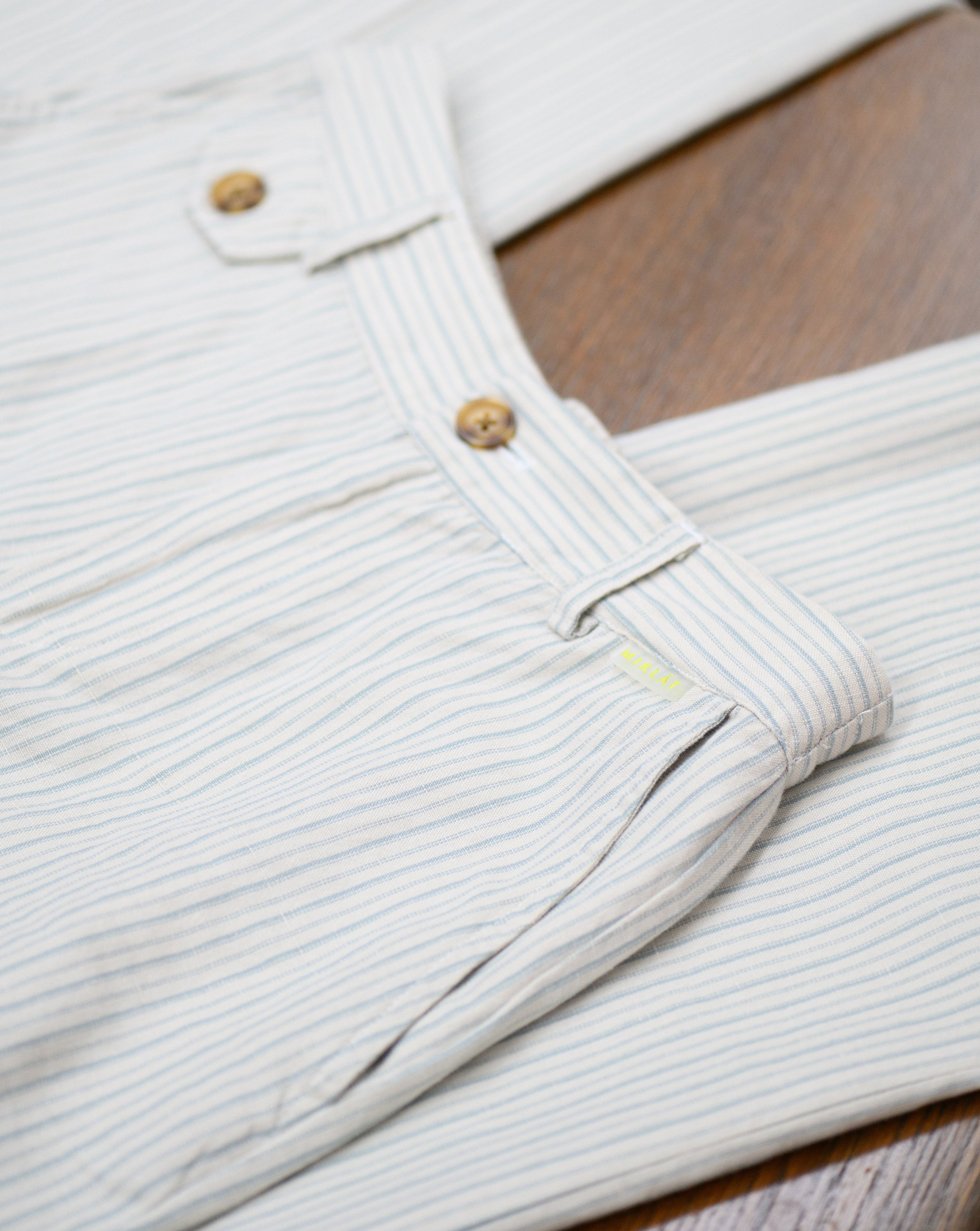 PANTALÓN RECTO LINO RAYAS
