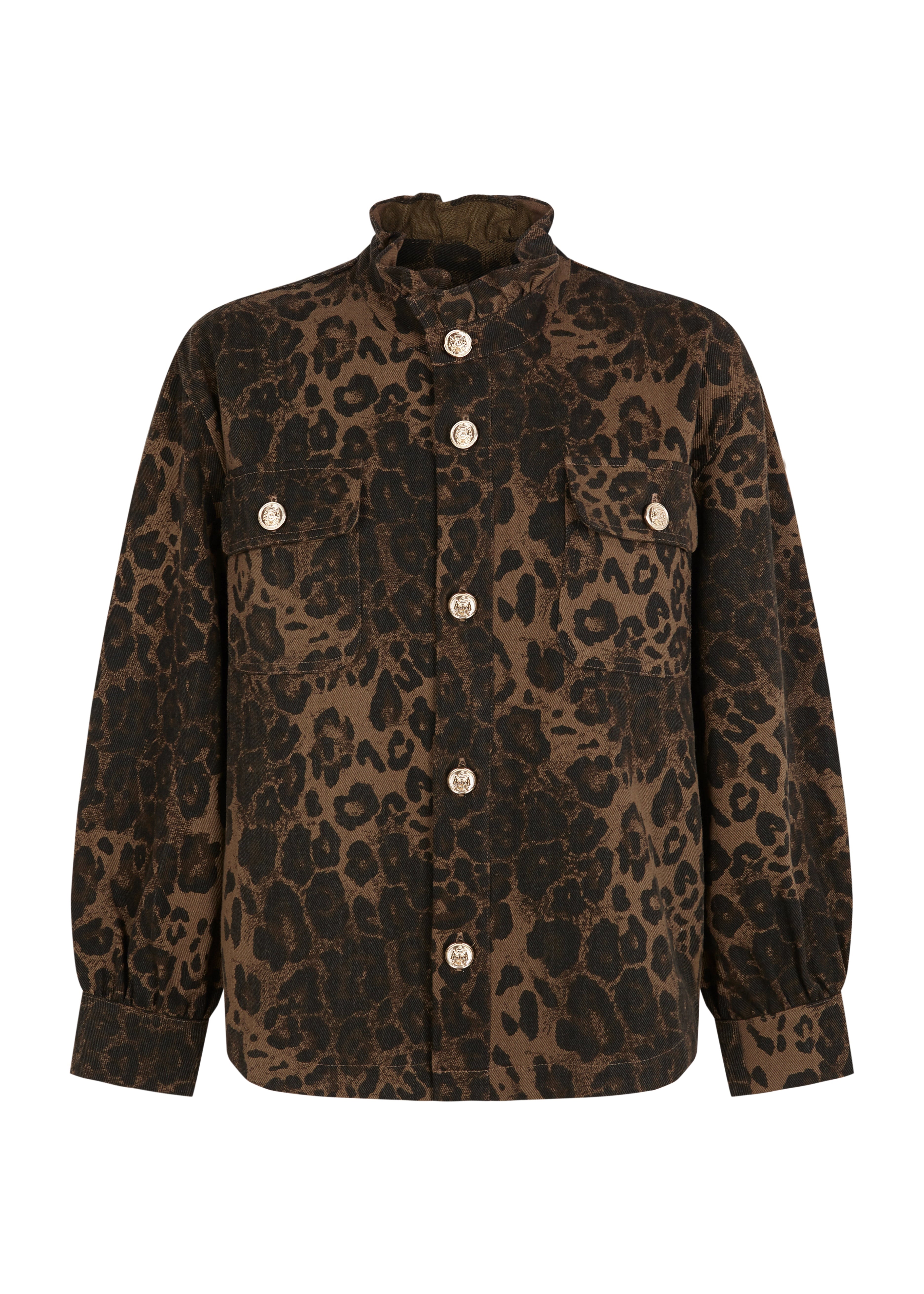 CHAQUETA ALGODÓN ESTAMPADO LEOPARDO