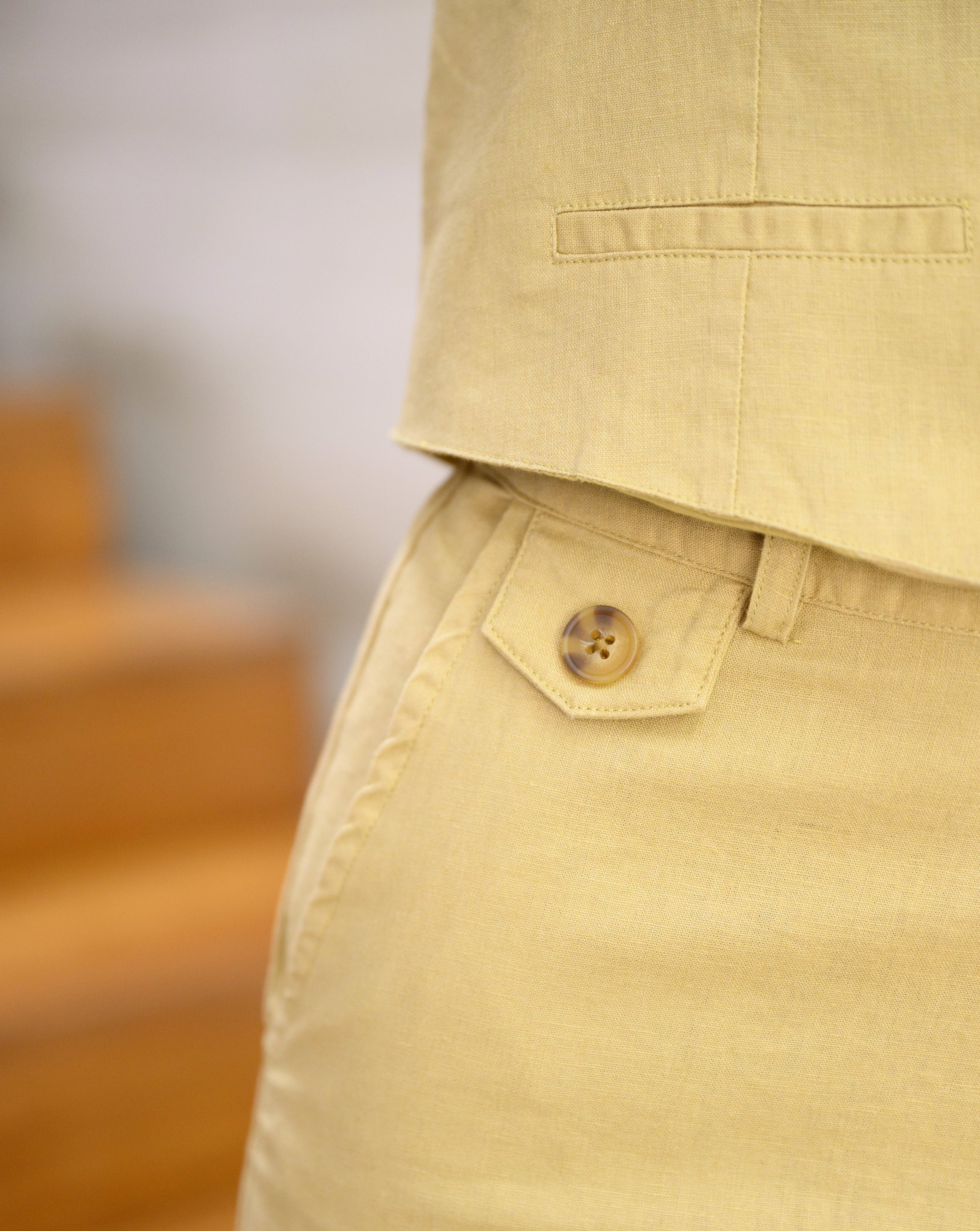 PANTALÓN RECTO LINO TOSTADO