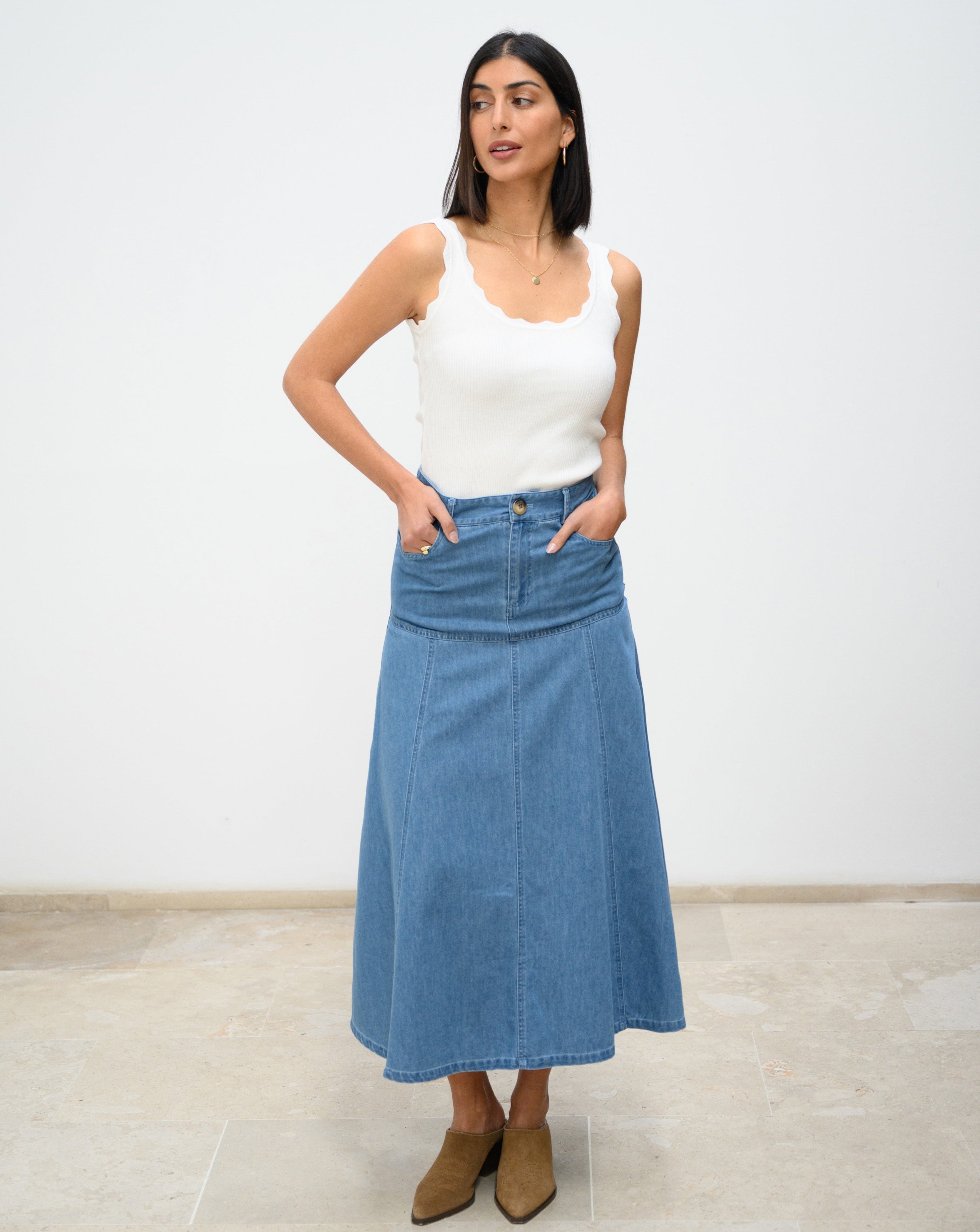 FALDA EVASÉ ZOE DENIM