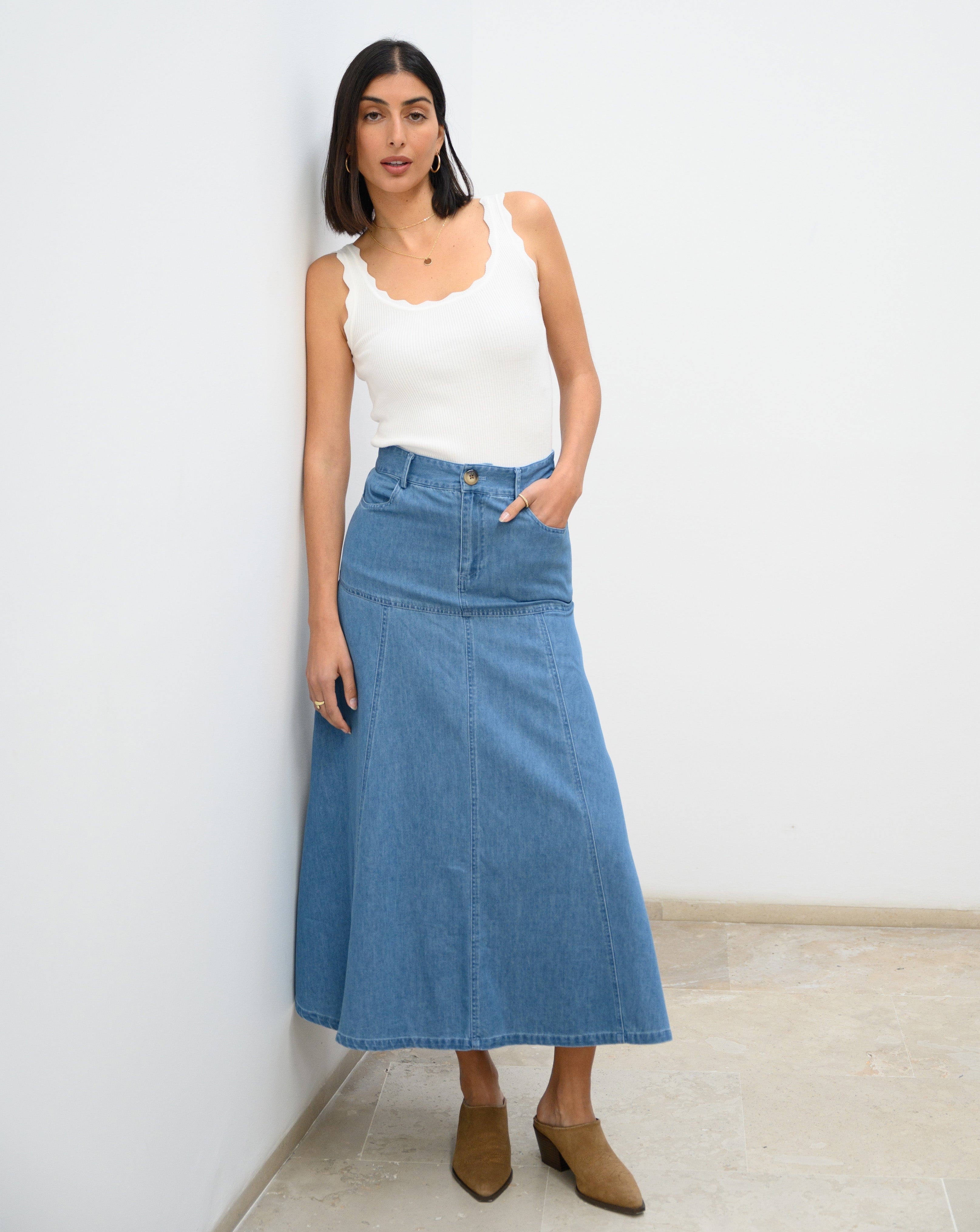 FALDA EVASÉ ZOE DENIM