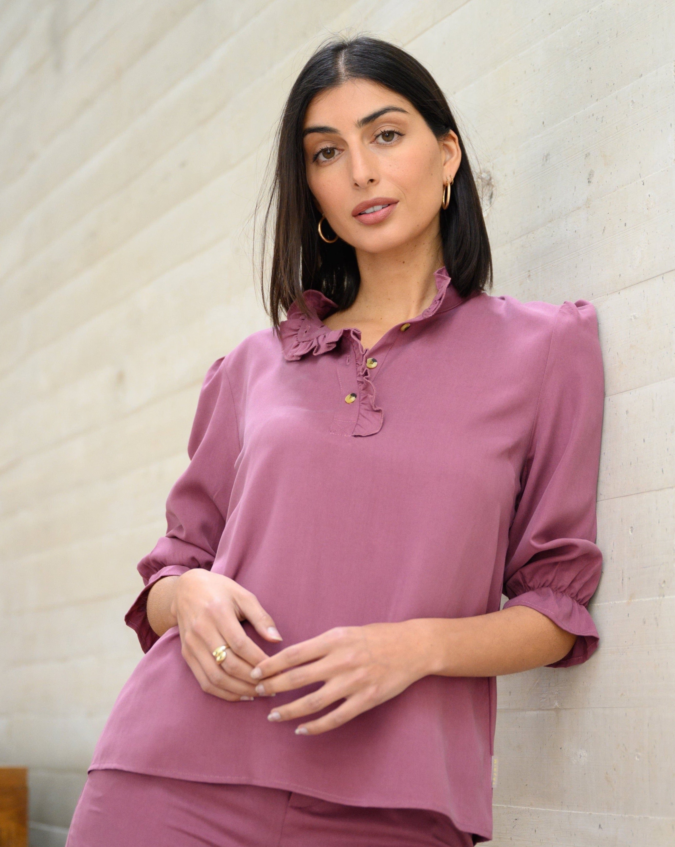 BLUSA ANAIS TENCEL BURDEOS