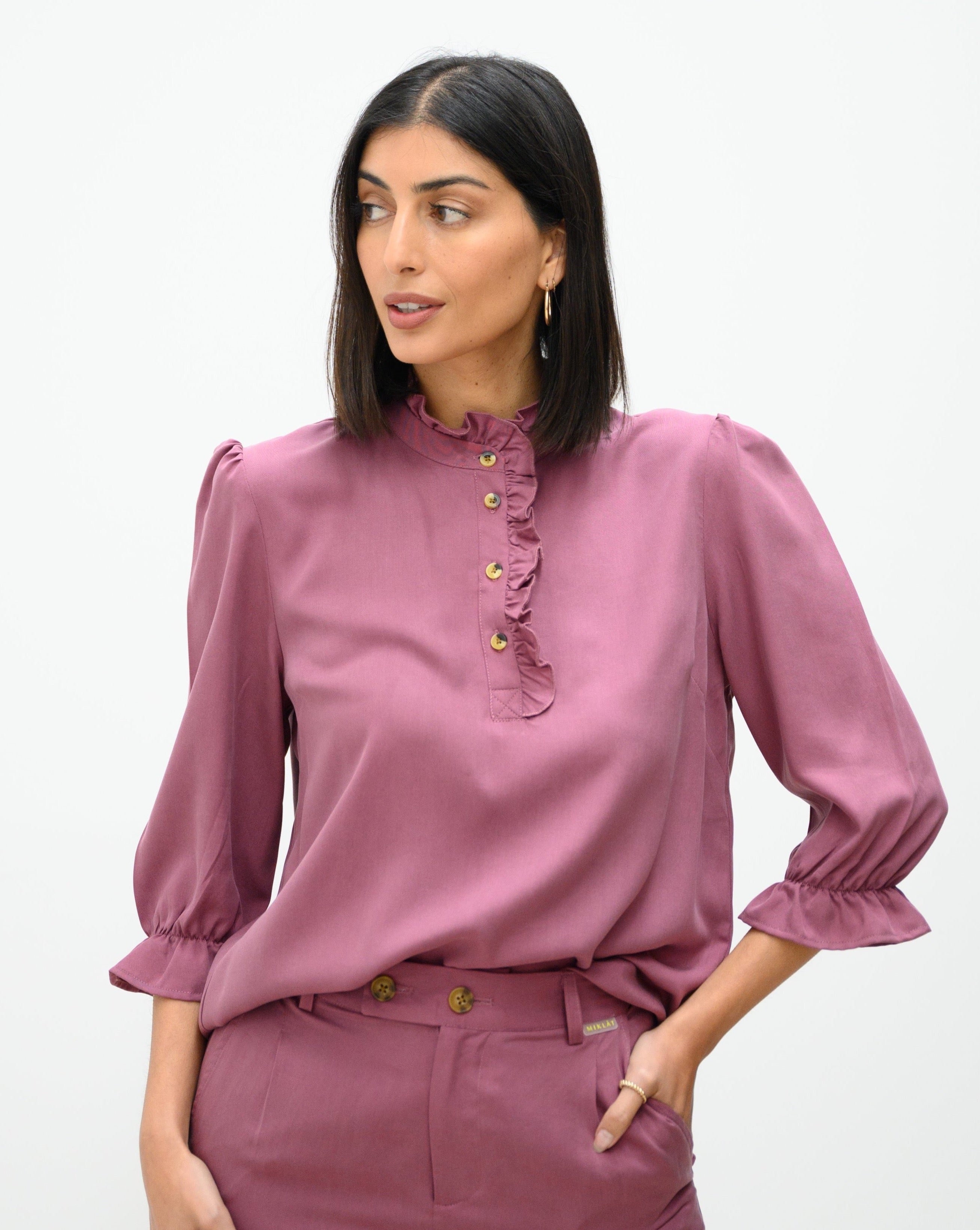 BLUSA ANAIS TENCEL BURDEOS