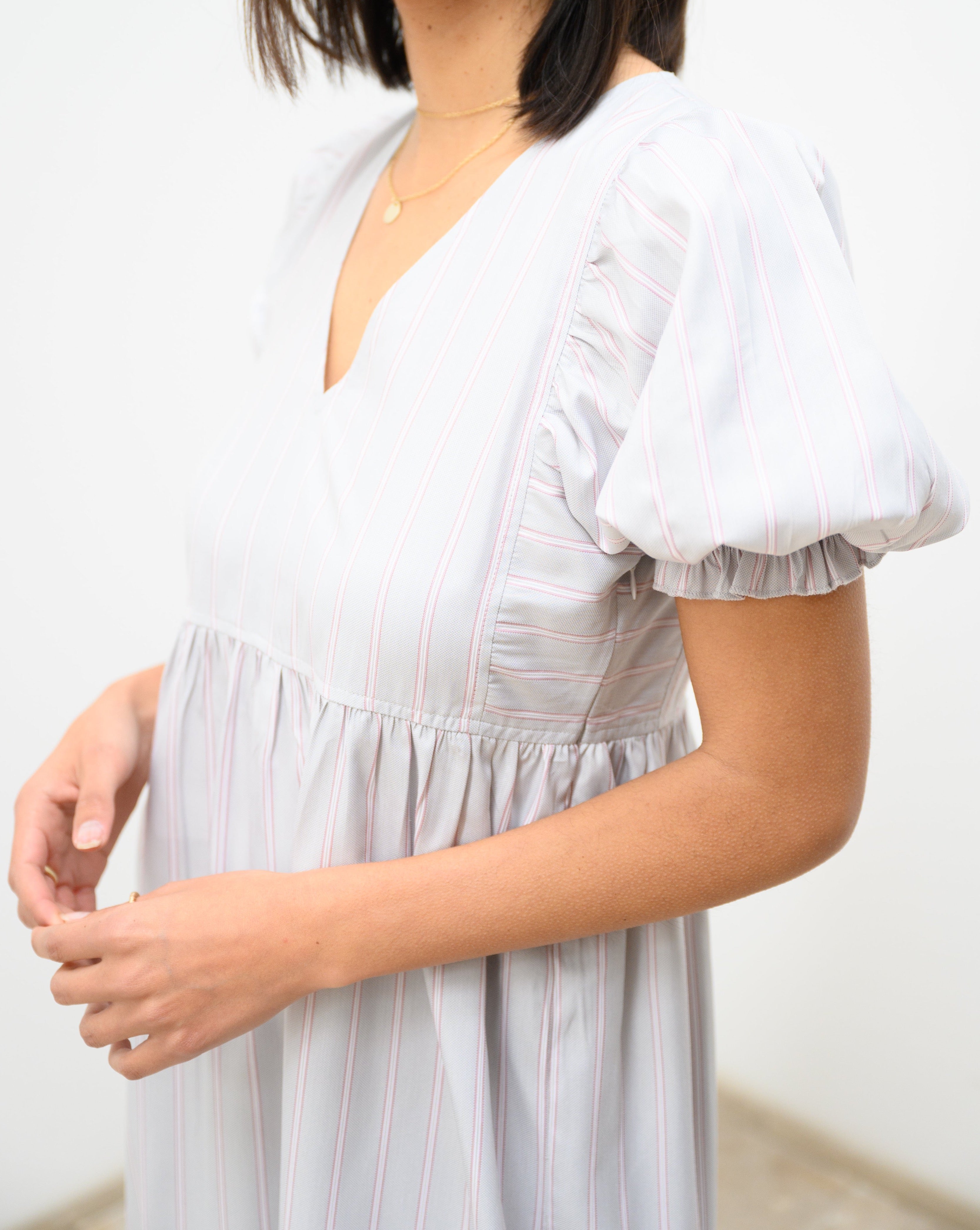 VESTIDO MIDI ALGODÓN RAYAS