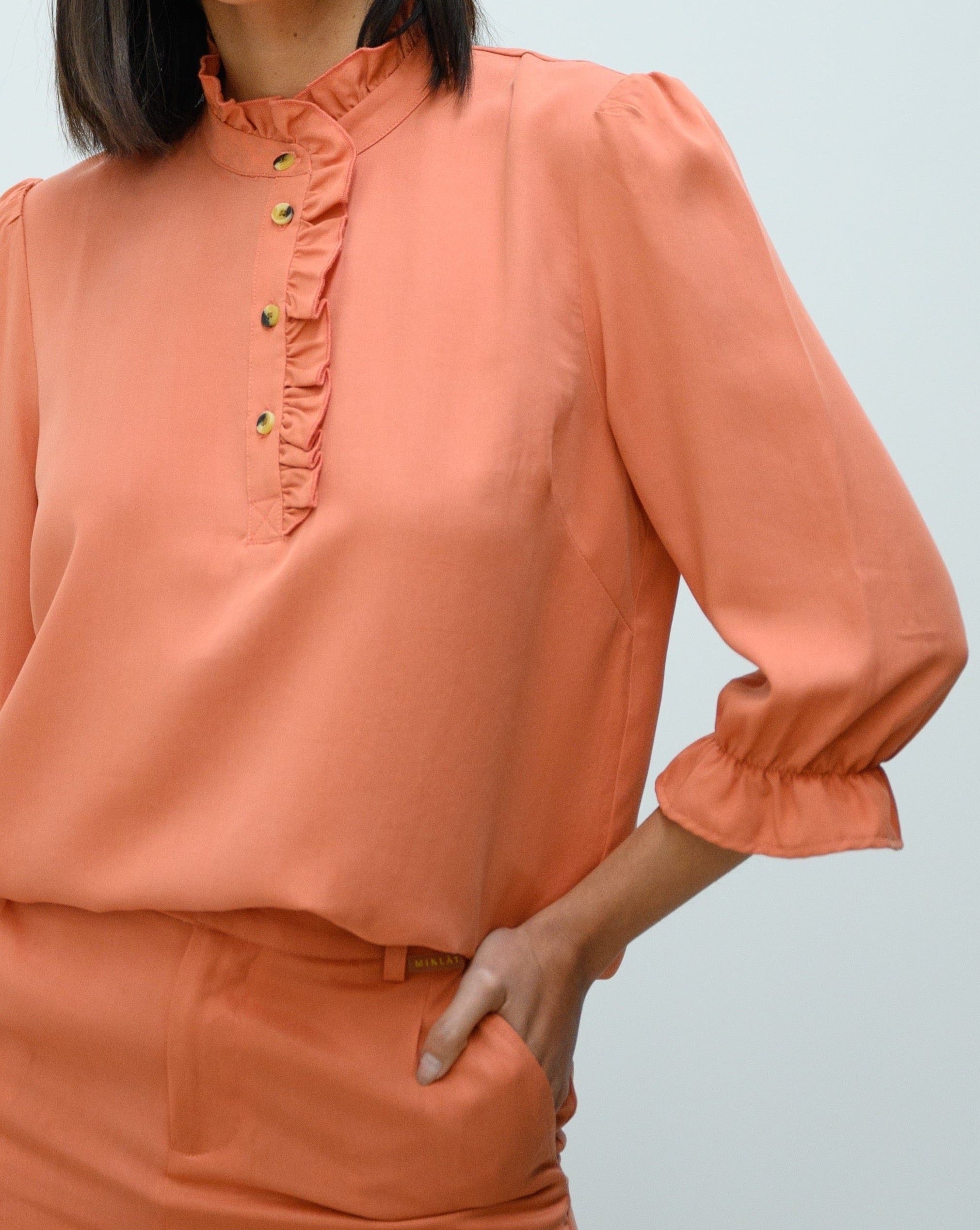 BLUSA ANAIS TENCEL CORAL