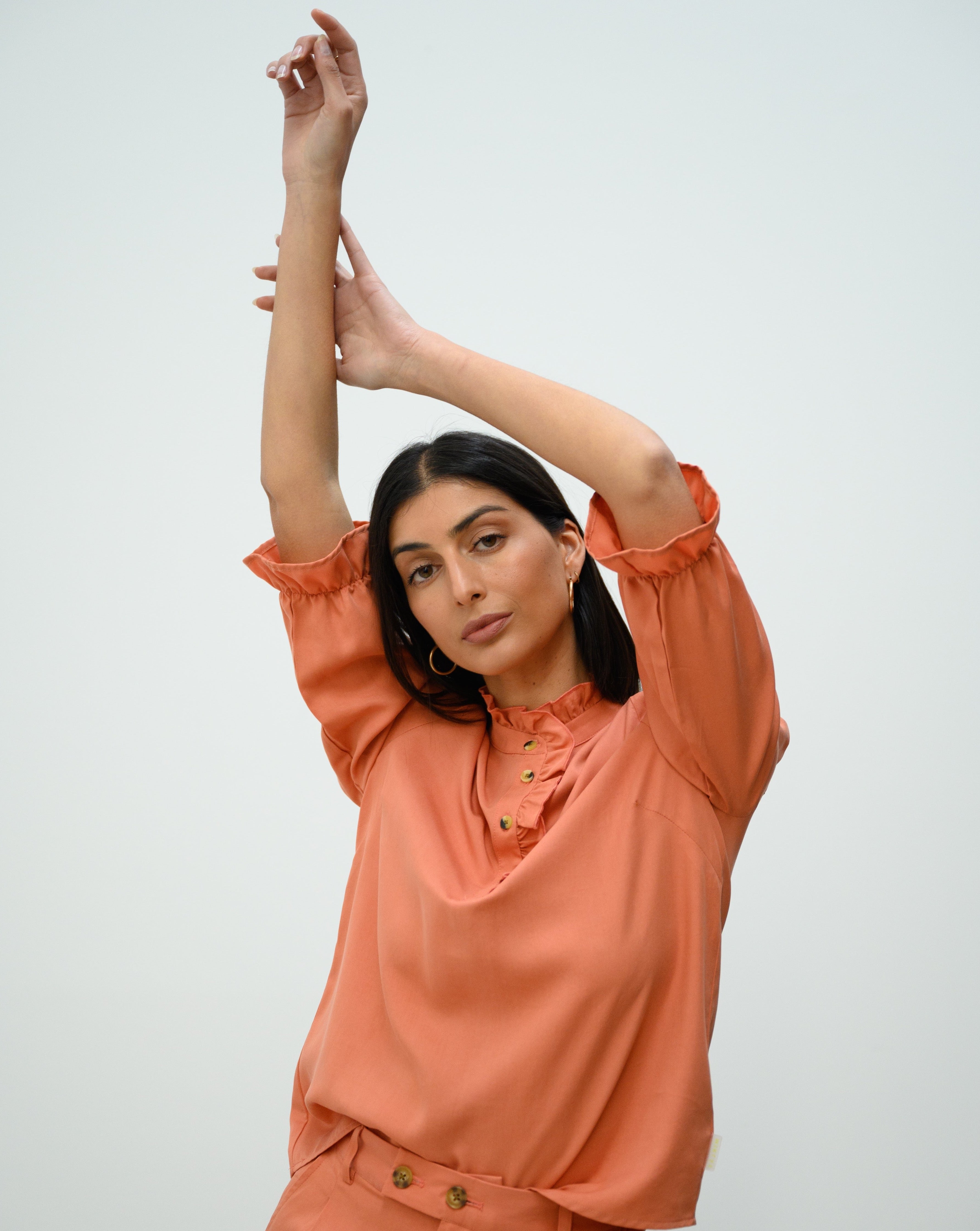 BLUSA ANAIS TENCEL CORAL