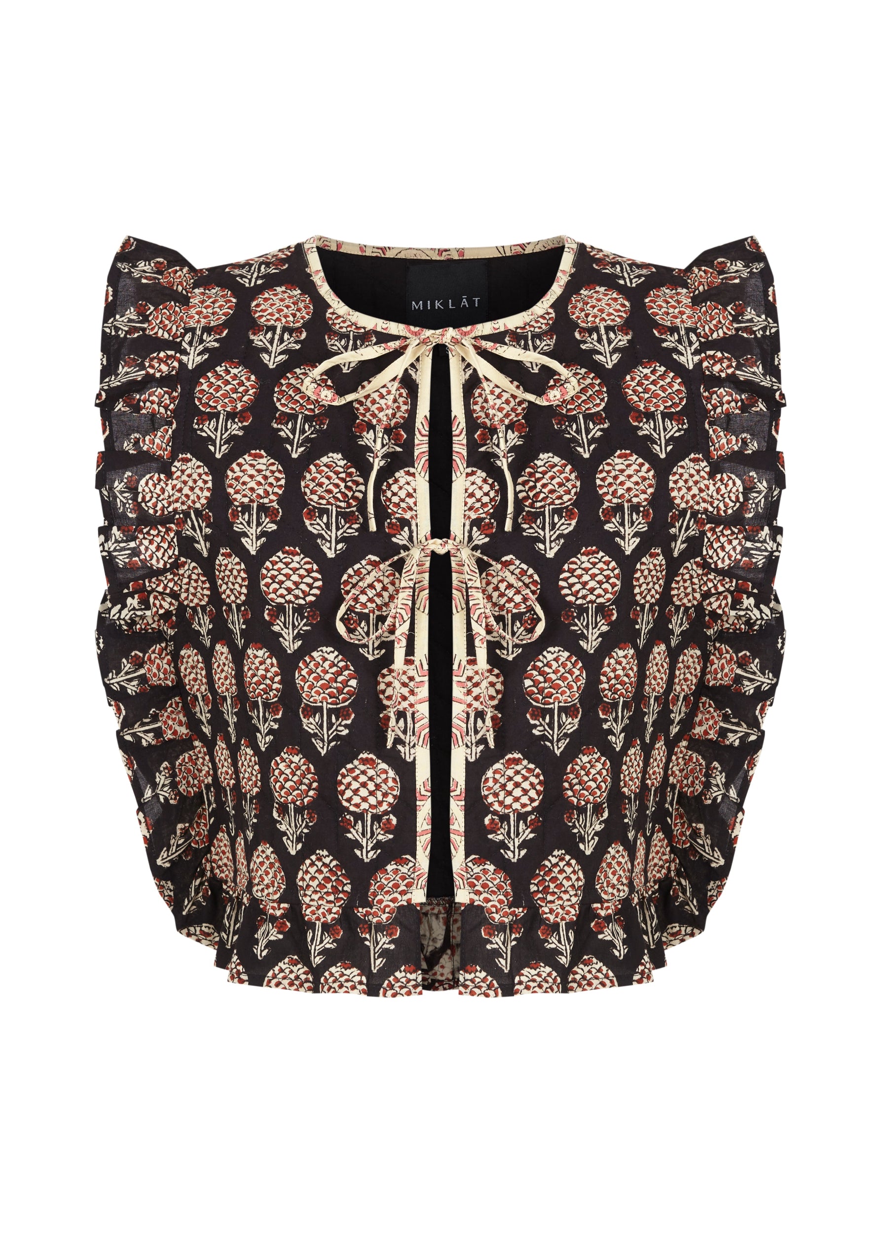 chaleco alba negro lazadas