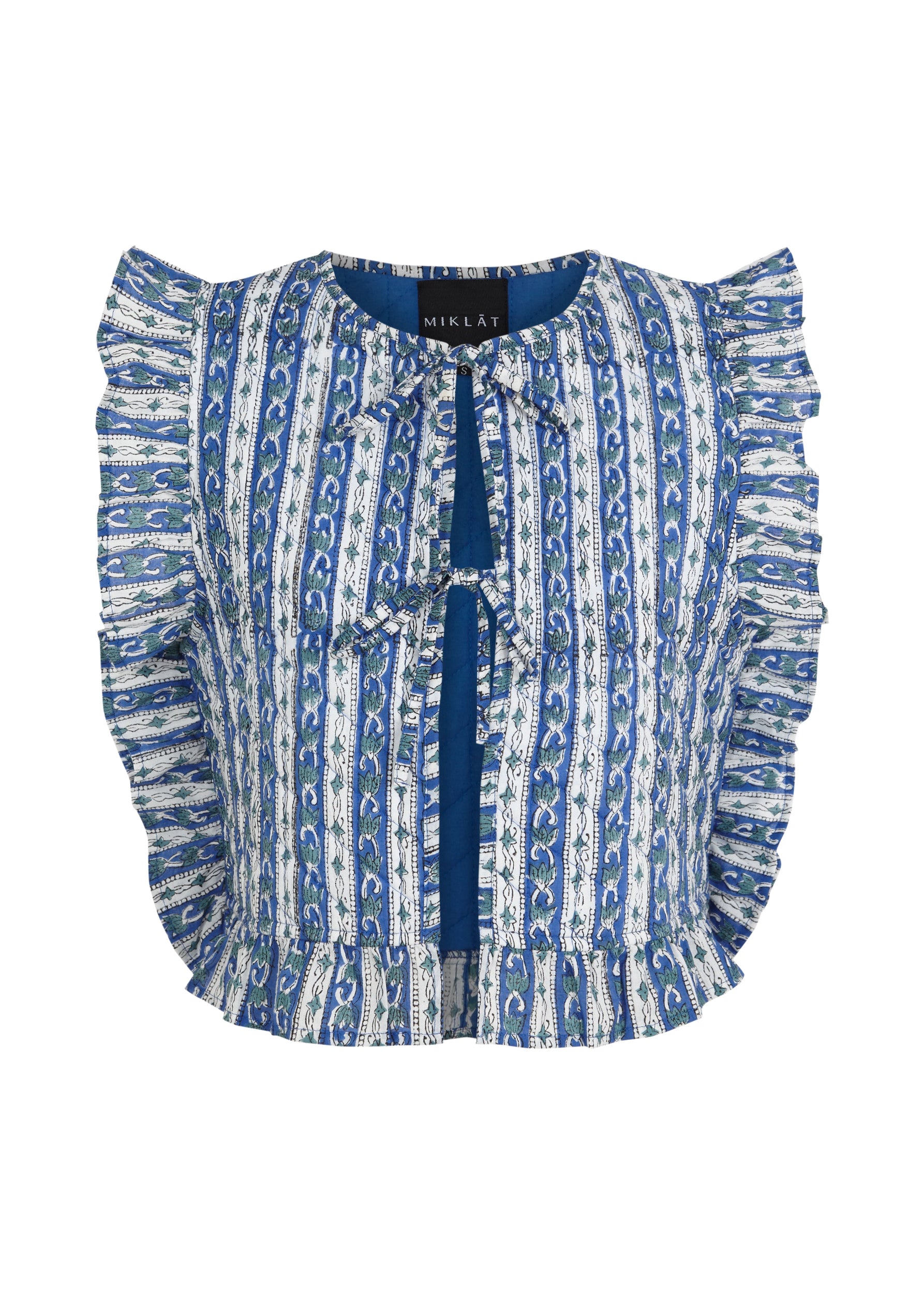 chaleco estampado rayas azul