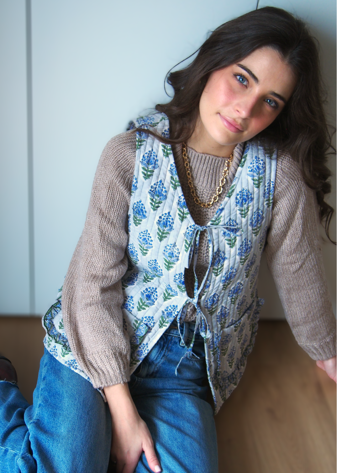chaleco reversible block acolchado