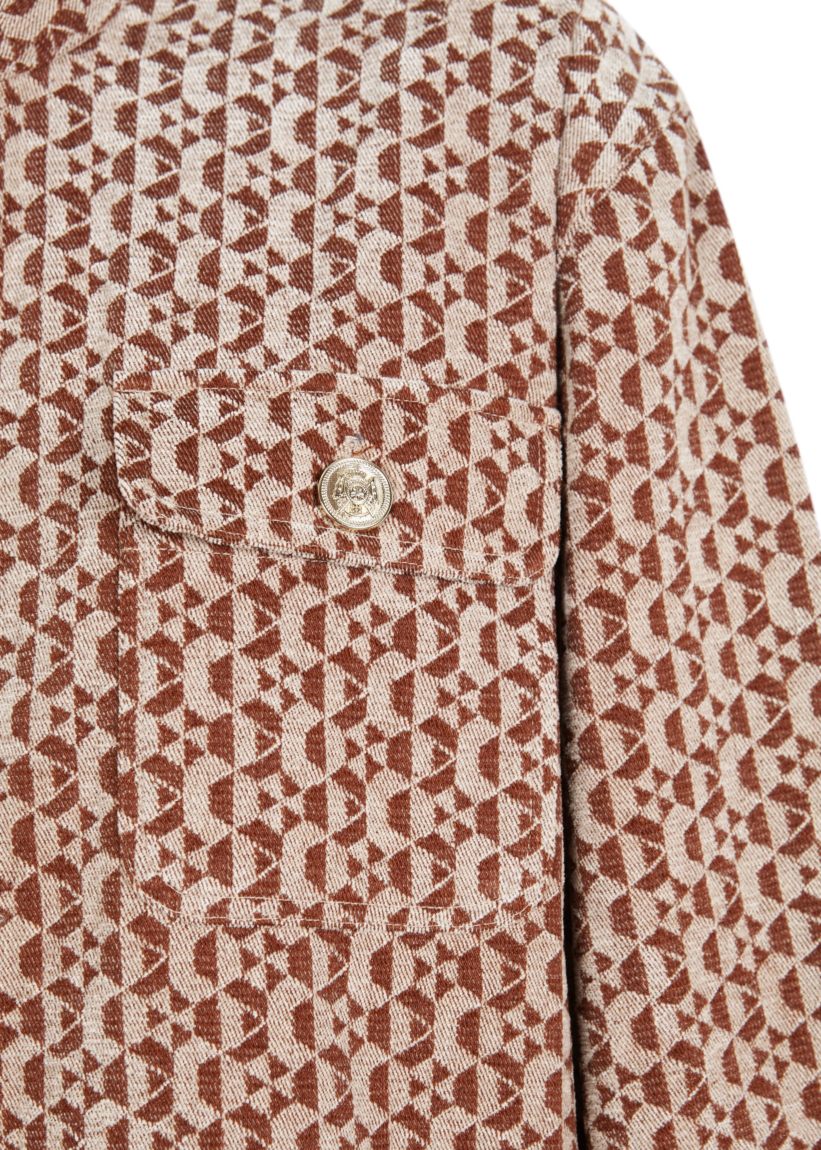 chaqueta jacquard algodón bolsillos