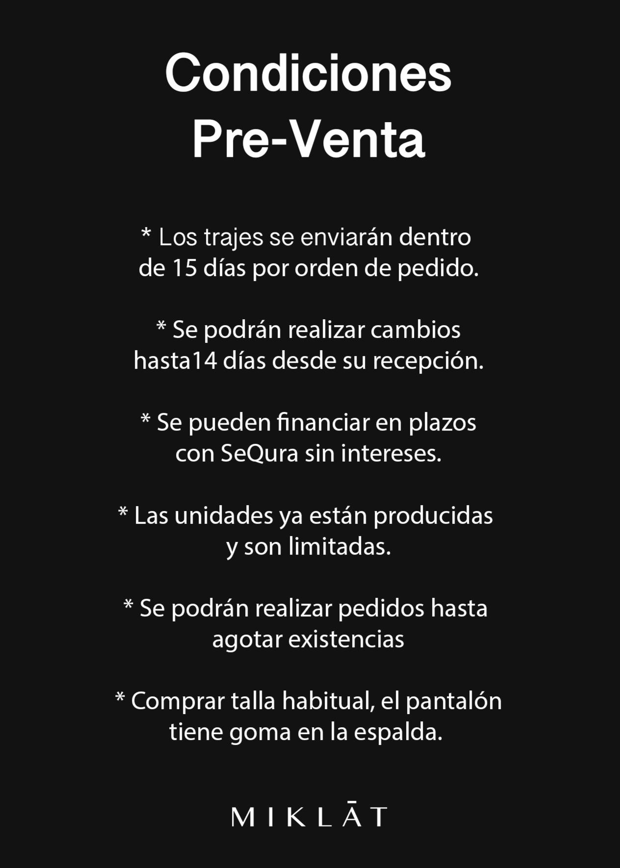 condiciones preventa miklat