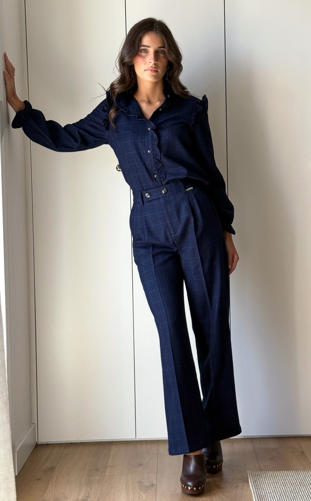 BLUSA PLAID CUADROS AZUL