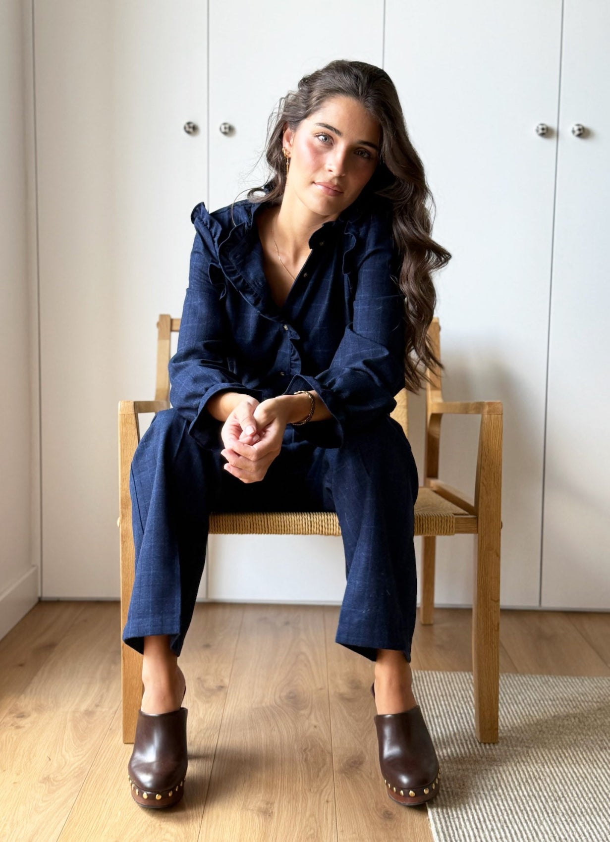 conjunto cuadros azules volantes