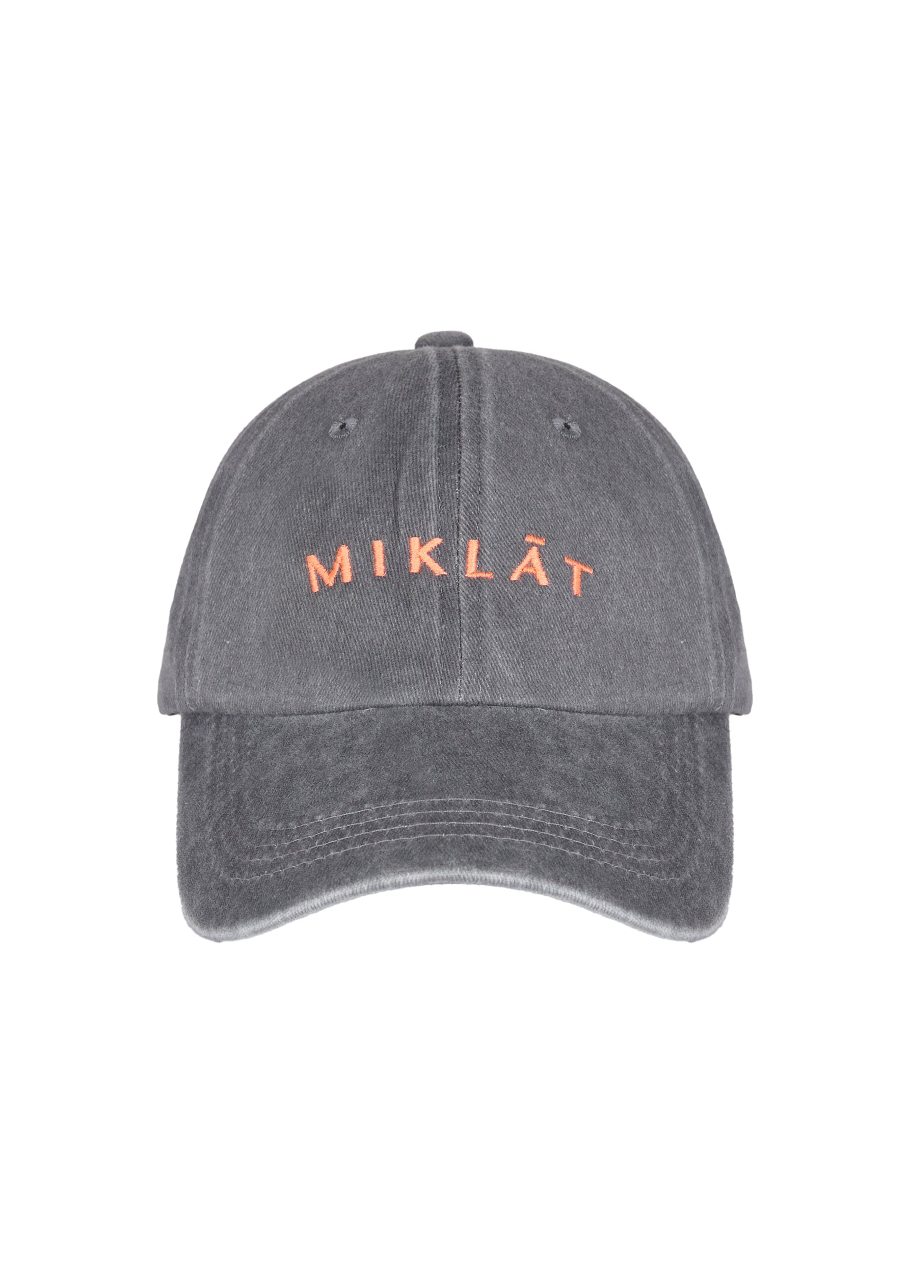 gorra logo gris lavada miklat