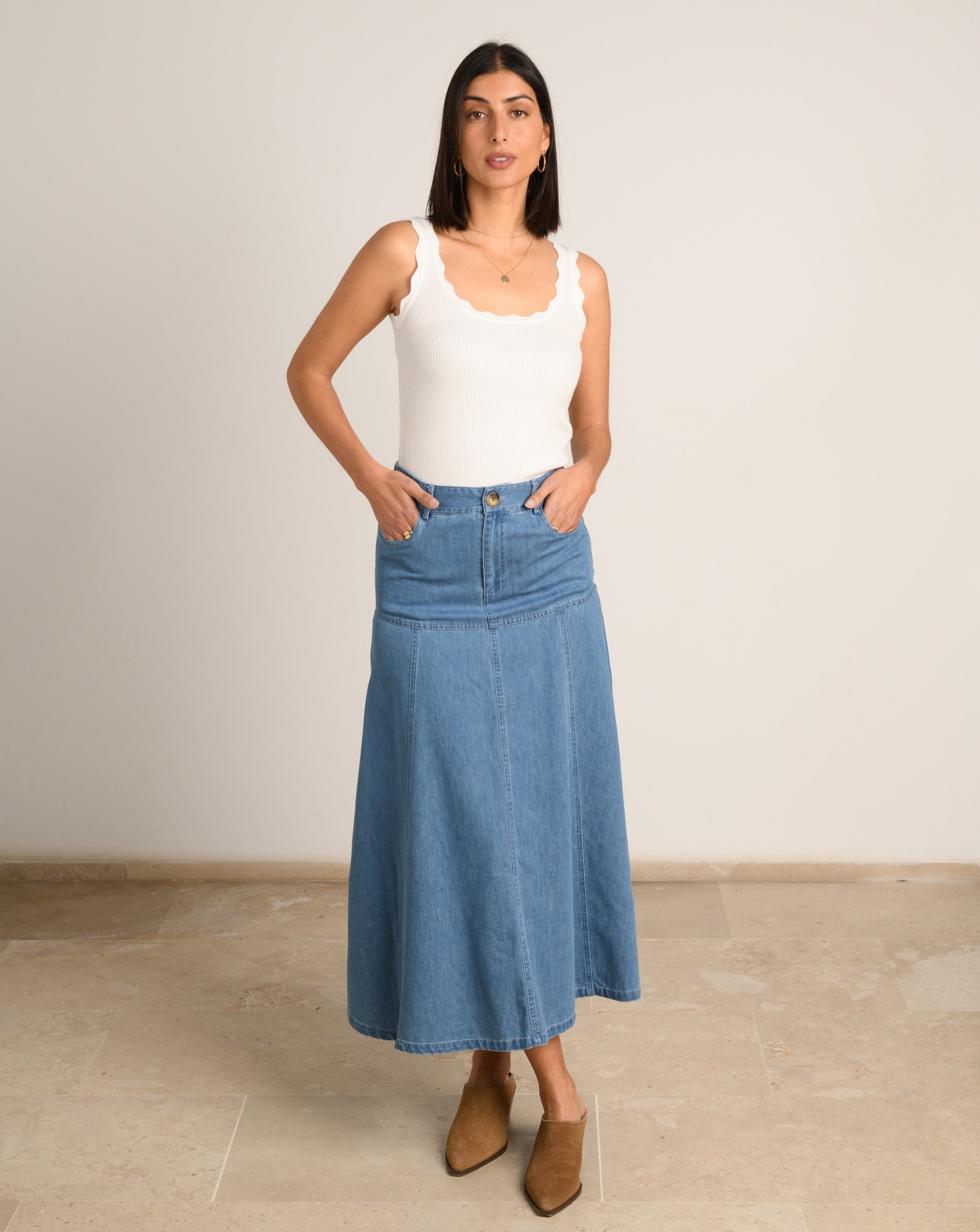 FALDA EVASÉ ZOE DENIM