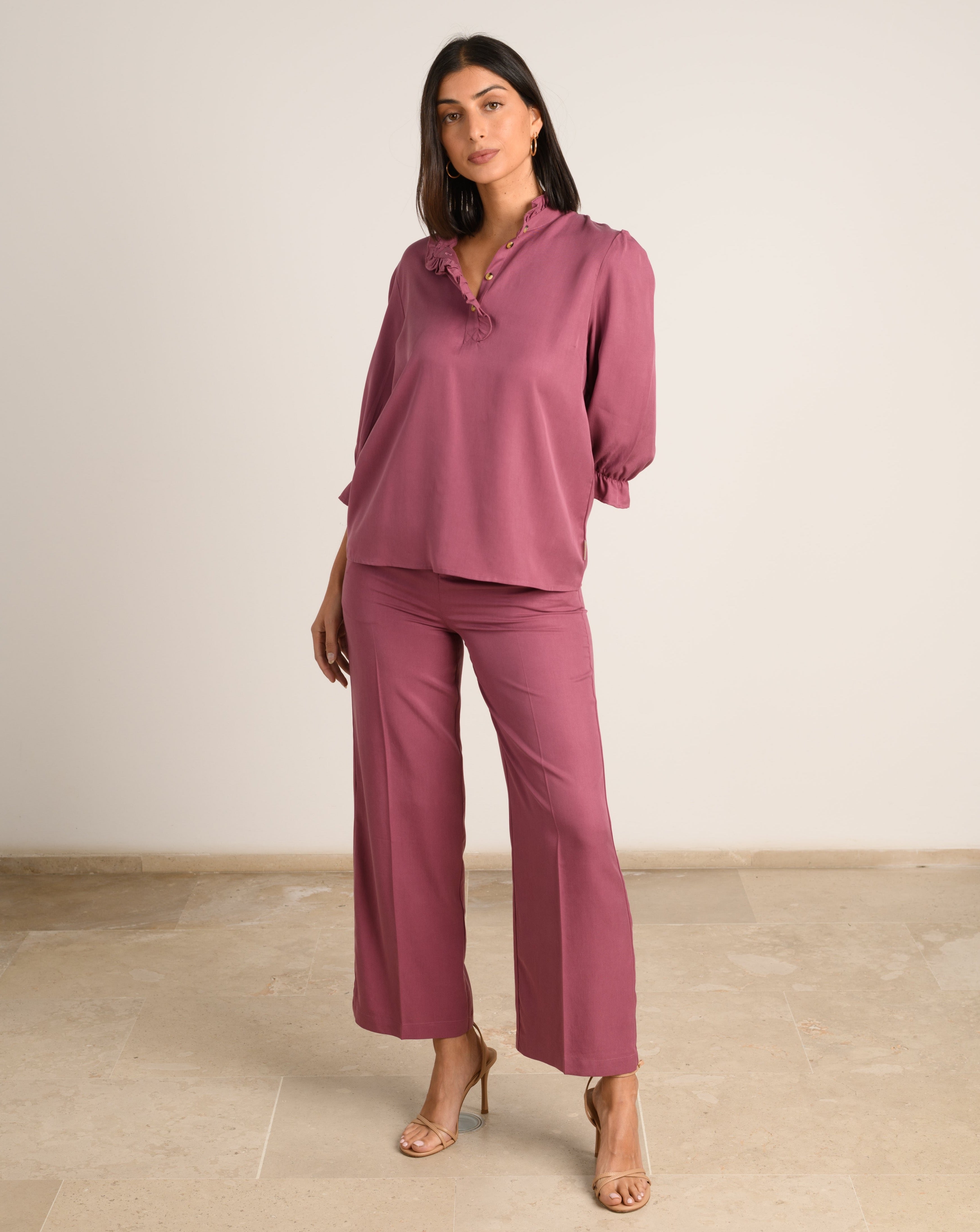 BLUSA ANAIS TENCEL BURDEOS
