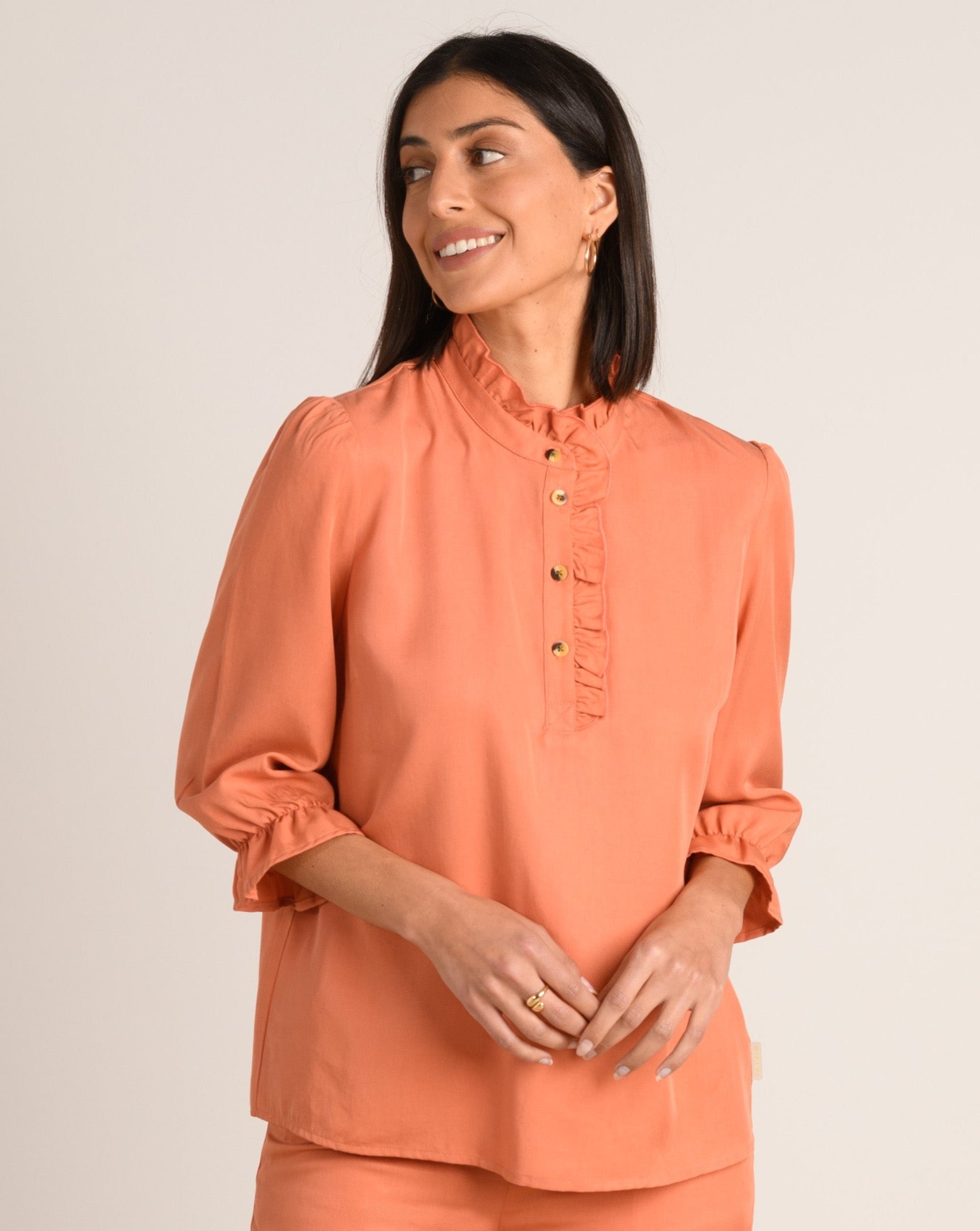 BLUSA ANAIS TENCEL CORAL