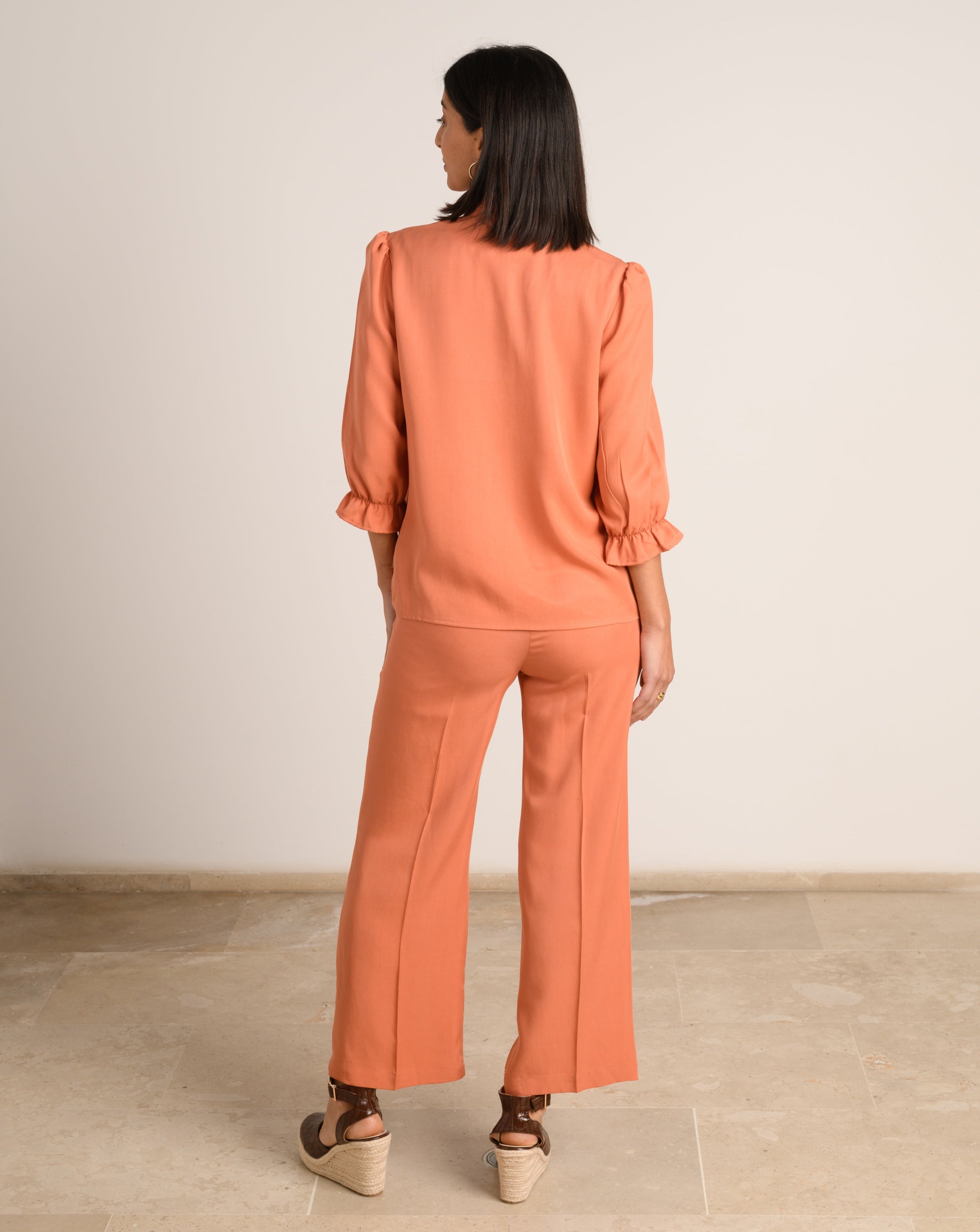 BLUSA ANAIS TENCEL CORAL