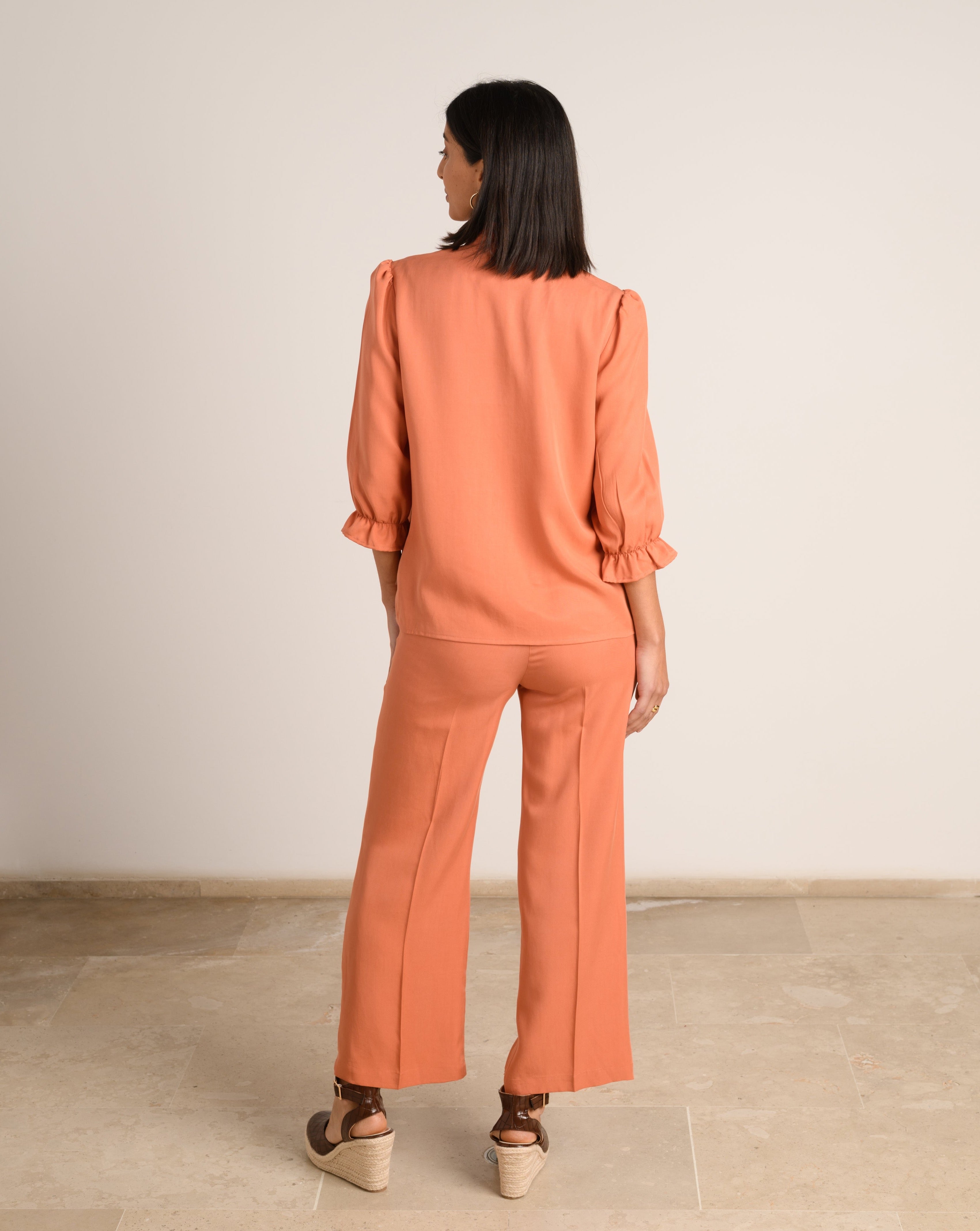 PANTALÓN ANAIS TENCEL CORAL