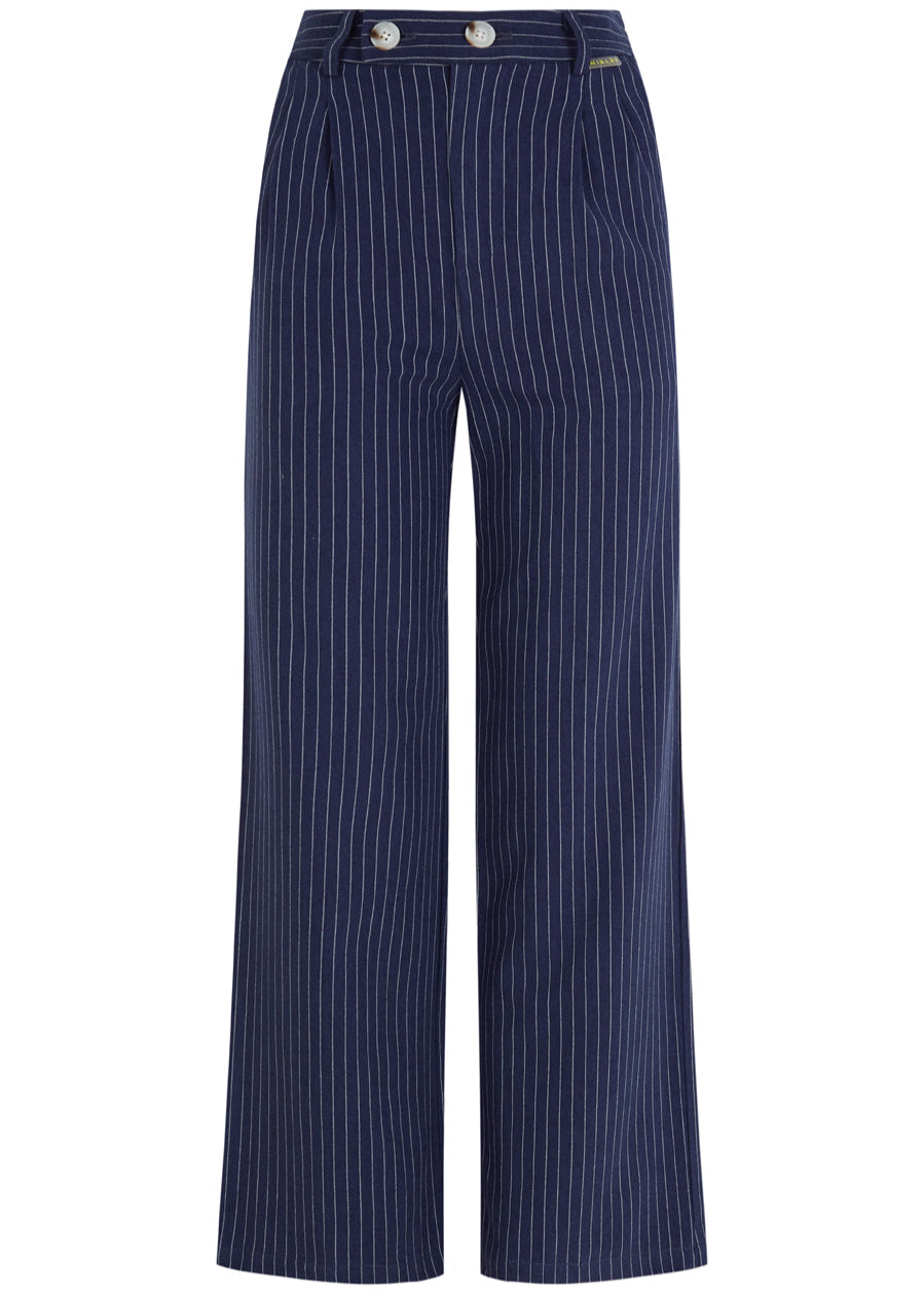 pantalón rayas algodón marino