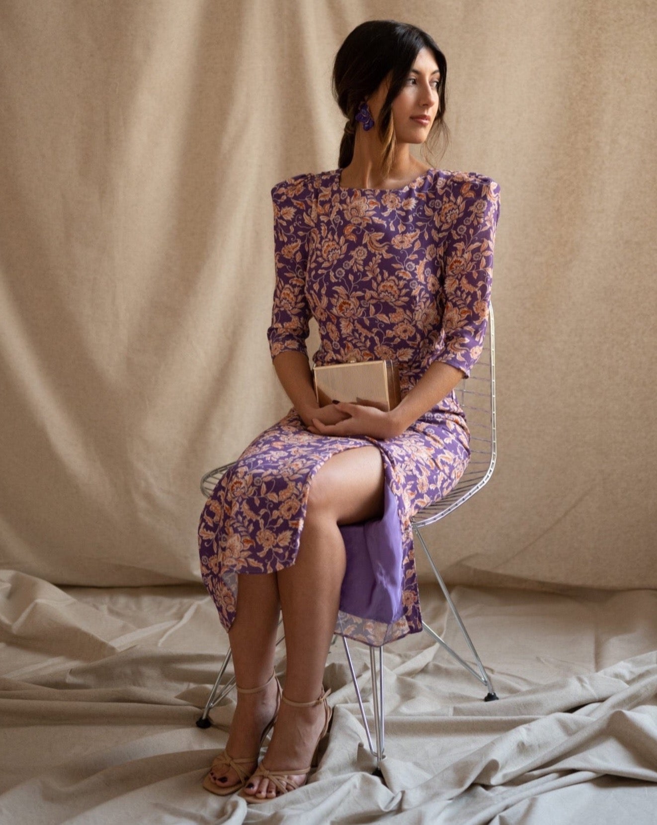 VESTIDO MARIA ESTAMPADO MORADO