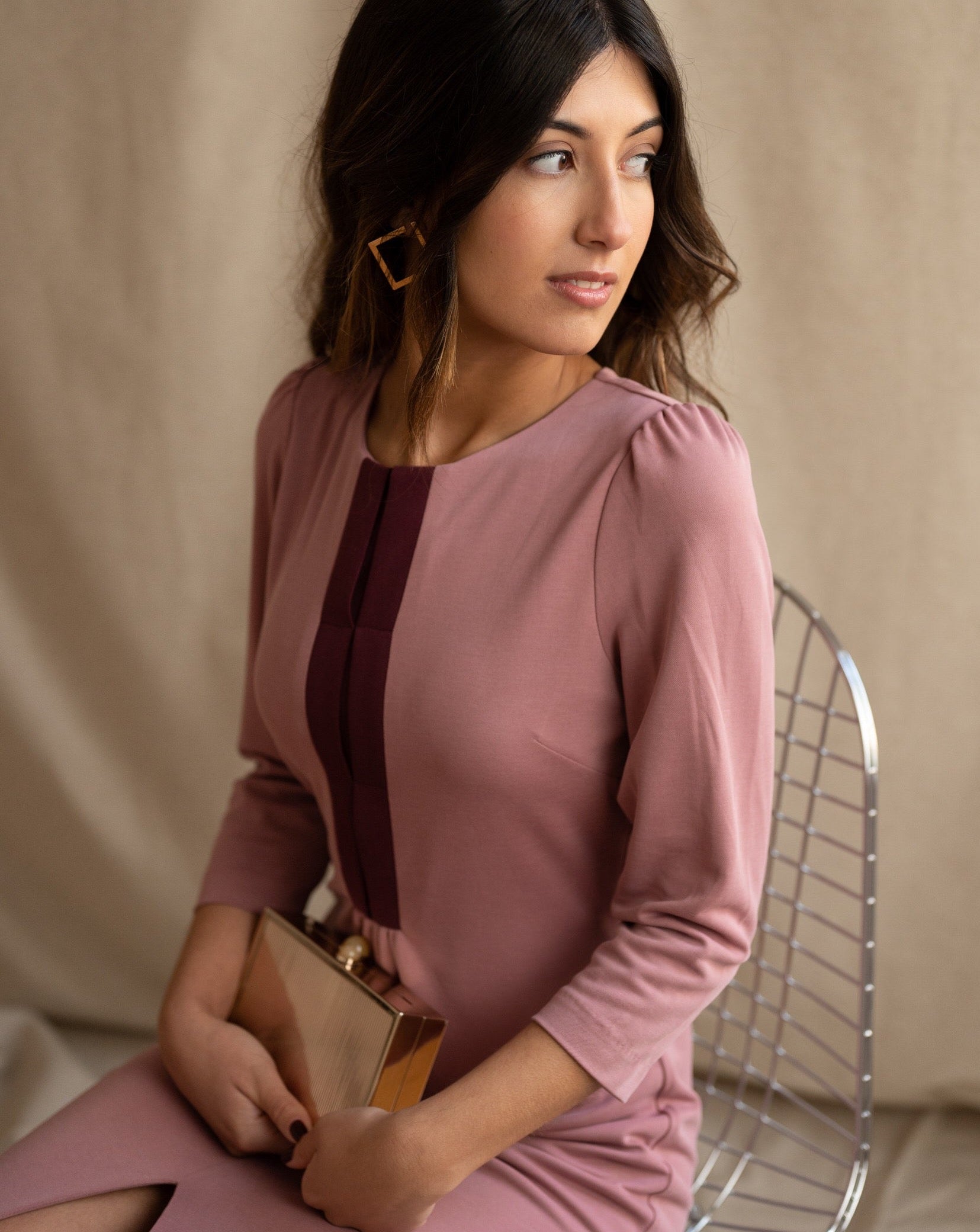 VESTIDO PUNTO MAMEN ROSA