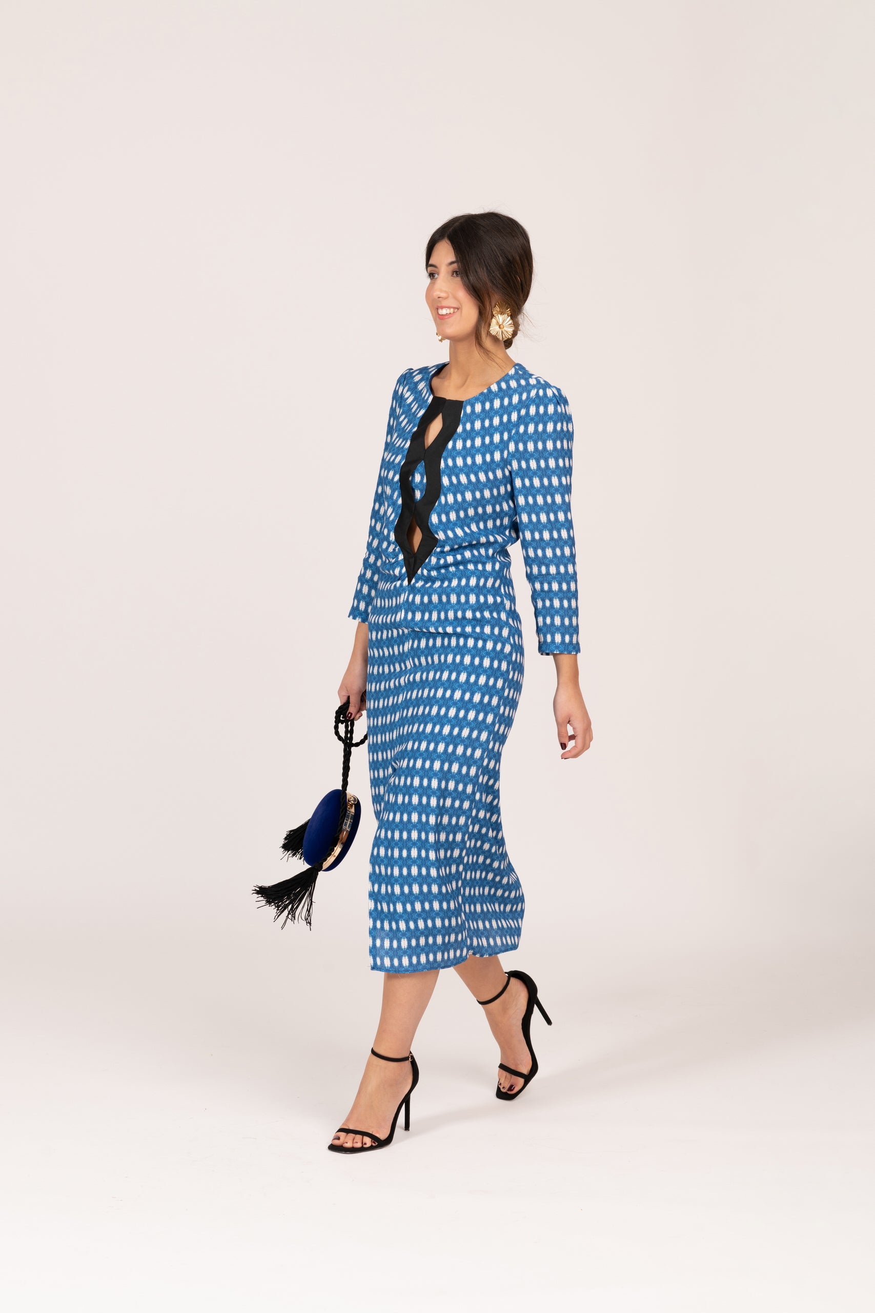 VESTIDO CARMEN ESTAMPADO AZUL