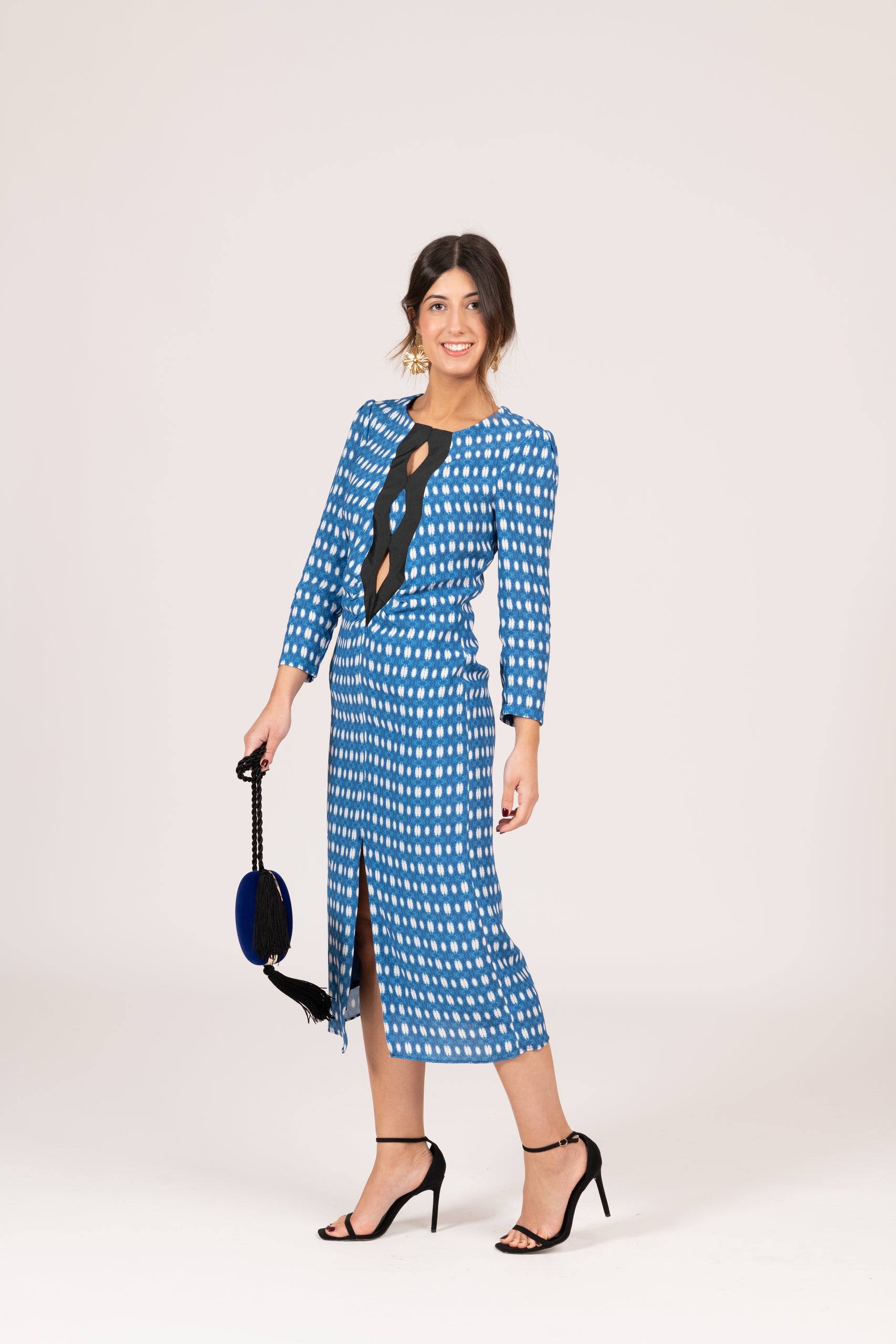 VESTIDO CARMEN ESTAMPADO AZUL