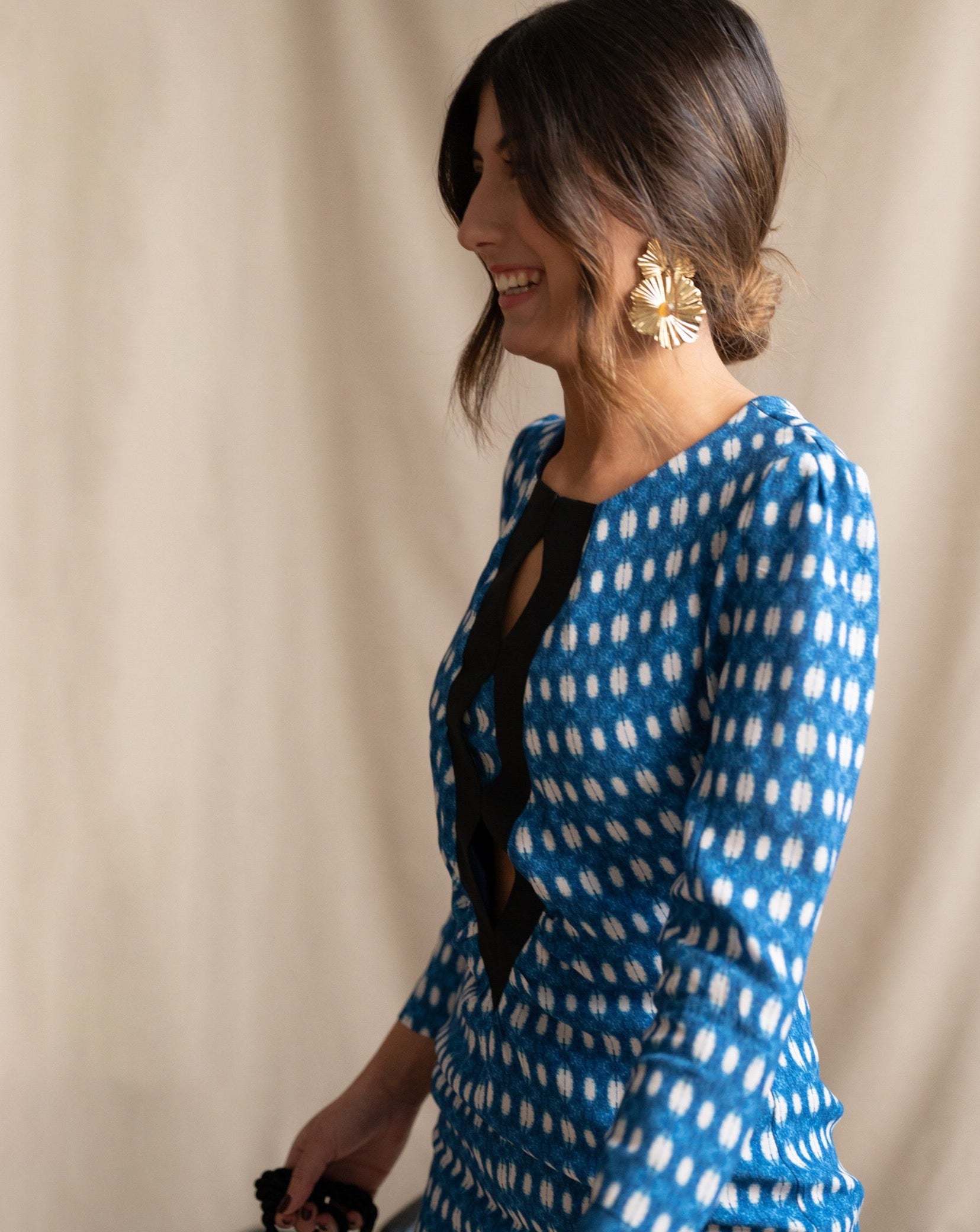 VESTIDO CARMEN ESTAMPADO AZUL