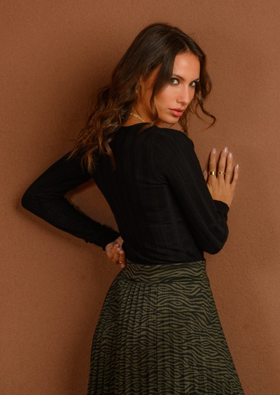 FALDA PUNTO JACQUARD ANIMAL