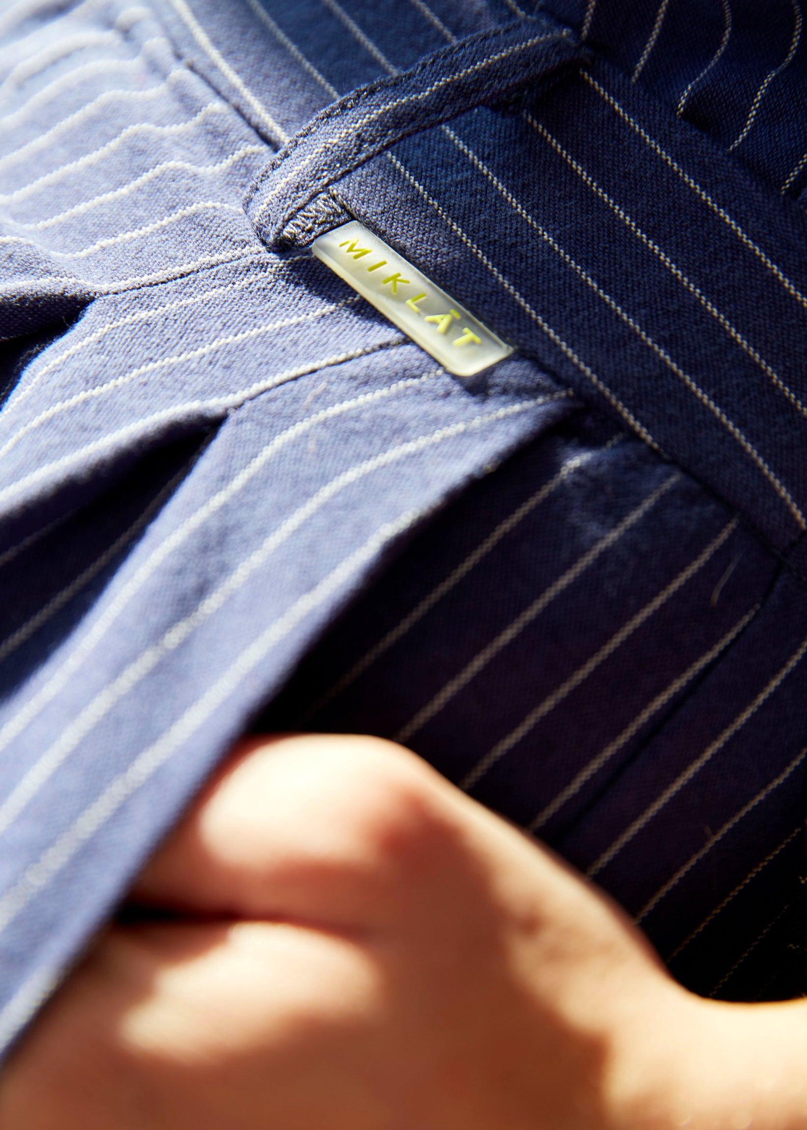 Pantalón algodón rayas