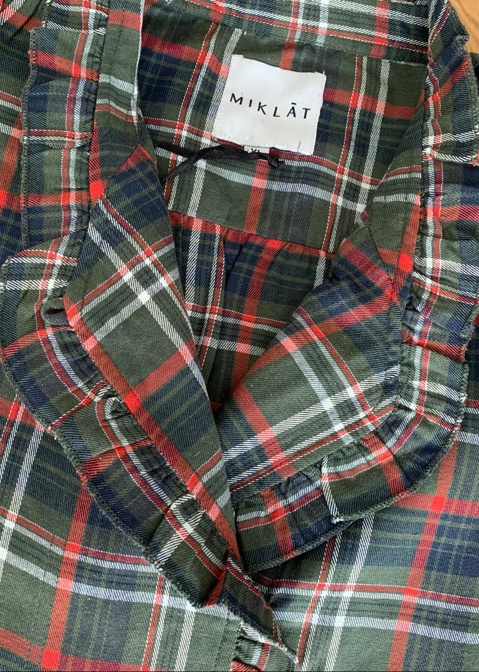 blusa cuadros escoceses verdes