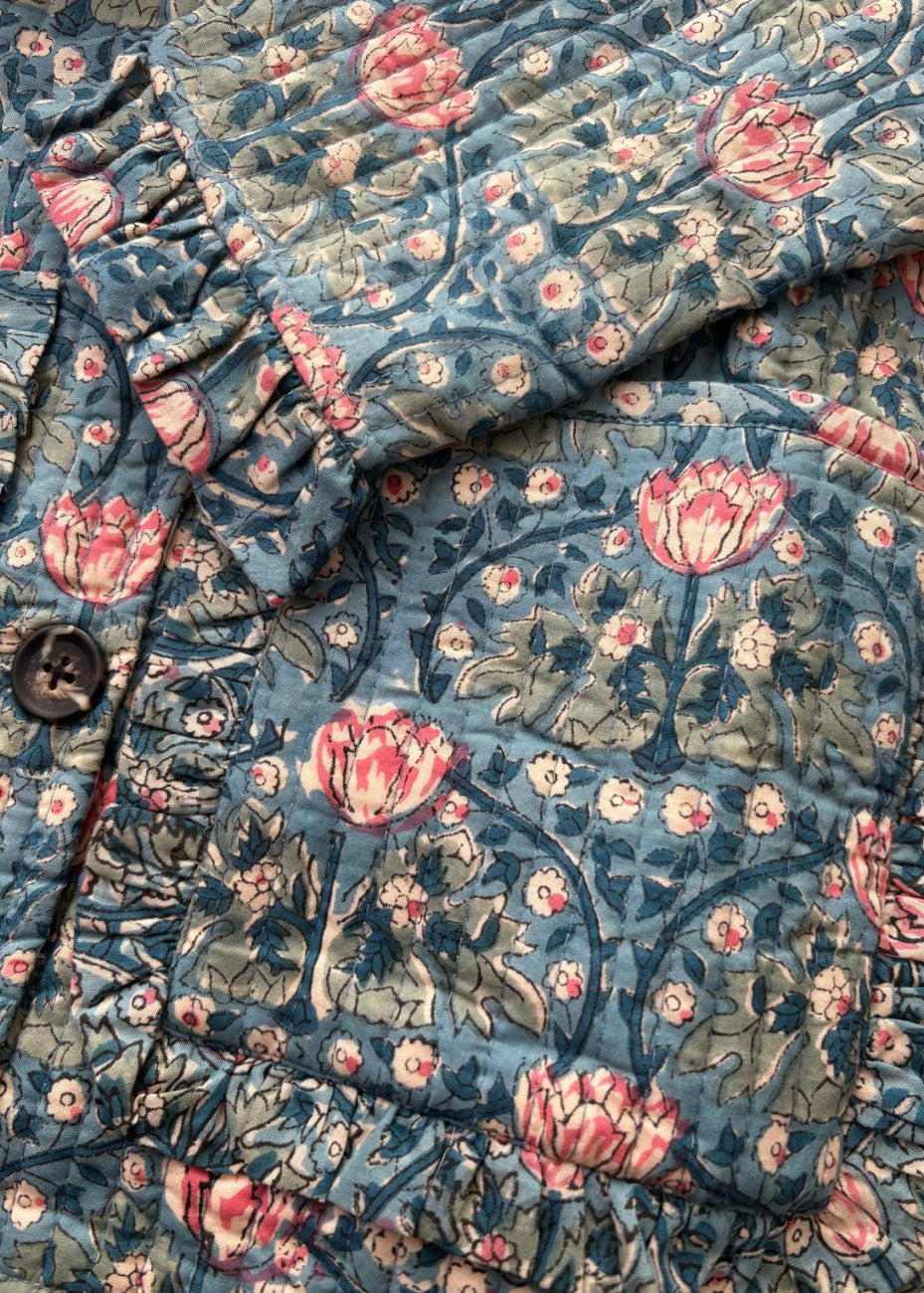 estampado floral chaqueta reversible